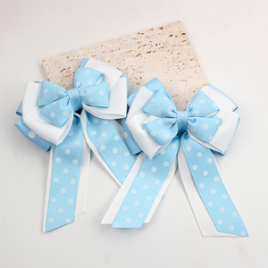Vente en gros de nœuds à cheveux à pois pour filles, pour concours d'équitation, nœuds pour <span class=keywords><strong>queue</strong></span> de <span class=keywords><strong>cheval</strong></span>, accessoires pour concours d'équitation - Product Image 5