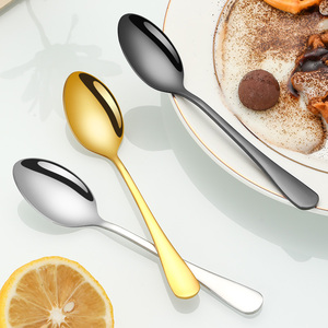 Ensemble de 12 cuillères à dessert en acier inoxydable de luxe pour la cuisine, cuillère à café comestible - Product Image 1