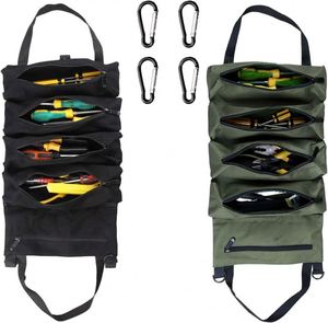 Muestra gratuita: Bolsa enrollable de lona para herramientas de fábrica, organizador de almacenamiento de llaves para el asiento trasero del coche, kit organizador multiusos, bolsas enrollables para herramientas. - Product Image 3