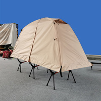 Lit de camping extérieur personnalisé, imperméable, ultraléger, portable, pliable, tente-lit pour 1-2 personnes, double couche, hors sol