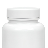 Flacon en plastique de 200 ml avec bouchon hermétique pour compléments alimentaires, vitamines, pilules, capsules et comprimés
