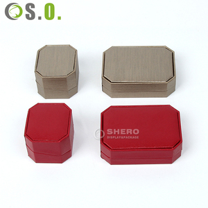 Boîte à bijoux en papier imitation cuir octogonal, impression personnalisée, pour bague de fiançailles, collier, coffret cadeau pour marque de bijoux - Product Image 6
