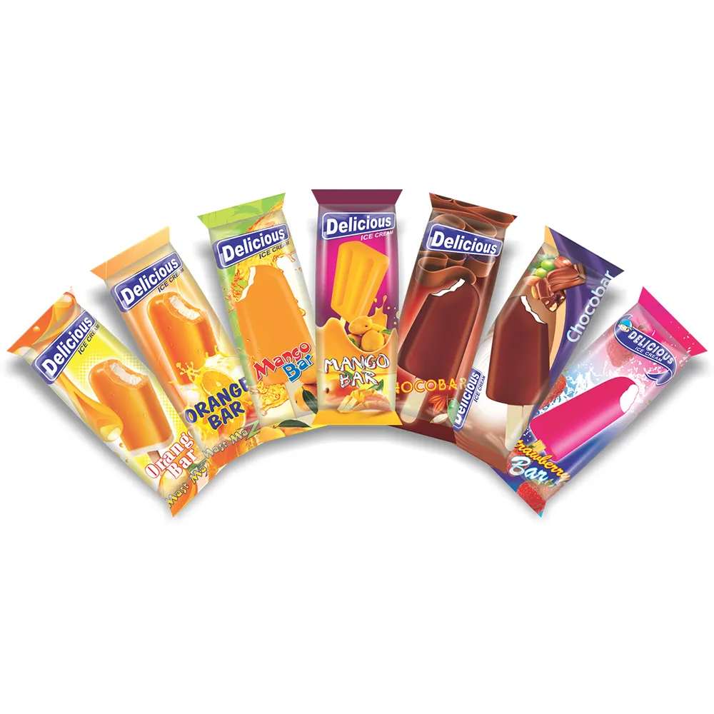 Aangepaste Drie Side Seal Terug Seal Tas Popsicle Verpakking Zak Bevroren Wegwerp Plastic Zak Voor Ijs Popsicle