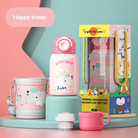 Bouteille d'eau isotherme en acier inoxydable 316 pour enfants, ensemble cadeau en gros, 450 ml, tasse thermos portable avec paille