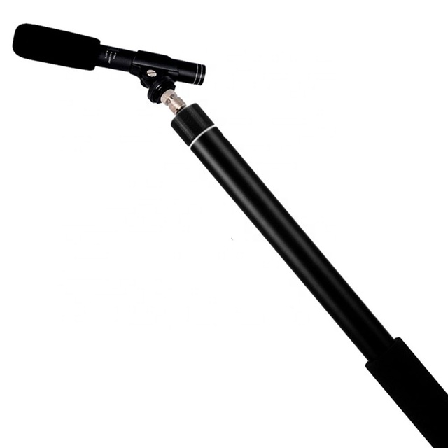 150cm 59in Live Microphone Telescopic Pole Movie Recording Interview Extension Mic Boom Recording Accessories Live Equipment