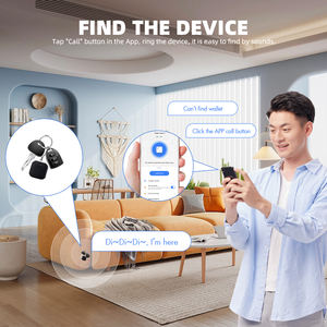 Gantungan kunci kustom penemu kunci Mini 90Db, gantungan kunci peluit pelacak pintar nirkabel Bluetooth perangkat antihilang - Product Image 3