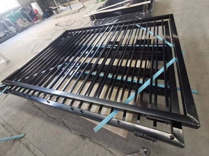 Porte coulissante en acier décorative de conception principale populaire, en fer forgé, en acier galvanisé, porte à battant simple ou double électrique - Product Image 6