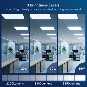Factory Price 30W 35W 45W LED 3CCT Selectable 3500K 4000K 5000K LED Backlit Panel Light <strong>for</strong> Home Office Commercial Lighting ETL - Product Image 3