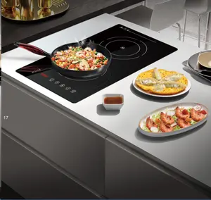 Construit en 30CM Domino appareil de cuisine électrique Flex zone de cuisson Induction double plaque de cuisson cuisinière CE CB