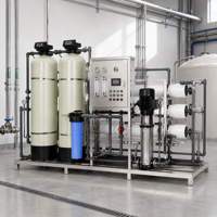 Système de purification d'eau RO industriel monté sur châssis de 1000 LPH pour l'eau de processus d'usine