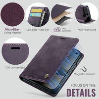 Étui portefeuille vintage CaseMe pour iPhone Duo avec charge sans fil, blocage RFID, cuir PU, couverture rabattable multifonctionnelle pour iPhone