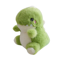 Porte-clés Dinosaure 3D Mignon Vert en Peluche, Breloque de Sac, Poupée Douce et Moelleuse, Jouet en Fourrure, Animal en Peluche, Pendentif pour Sac à Dos, Accessoire