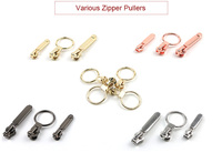 Tiroir à glissière tendance en gros, accessoire personnalisé avec logo, tête de fermeture éclair en nylon avec revêtement métallique, variétés de couleurs
