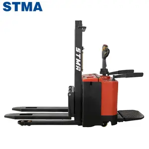 STMA marka standı palet taşıyıcı 1.5 ton tam elektrikli palet istifleyici 5500mm üçlü direk