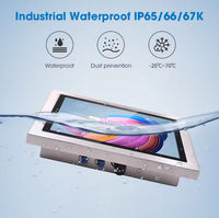 2026 7-65'' Layar Sentuh PCAP IP69K Tangguh dari Baja Tahan Karat/Aluminium, Monitor LCD Kecerahan Tinggi IP65/66/67 Penuh untuk Industri