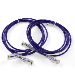 Slim Cat 6 28awg UTP OEM bare copper cat6a kabel patch jaringan kabel ethernet kategori kabel 6