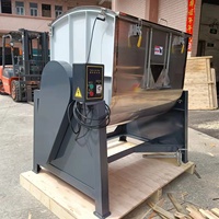 Mélangeur horizontal industriel automatique de 300 kg, marque Naser, 380 V, 5,5 kW, pales en acier inoxydable durables, capacité de production de 600 kg/h