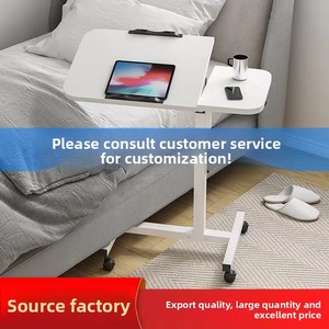Table portable pour <span class=keywords><strong>ordinateur</strong></span> portable à utiliser au lit, sur pieds, réglable en hauteur, avec roulettes, pour produits en papier - Product Image 2