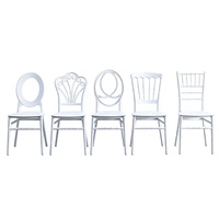 Chaises empilables en plastique pour appartements, vente en gros, décoratives, pour banquets, fêtes, événements, mariages, avec coussin