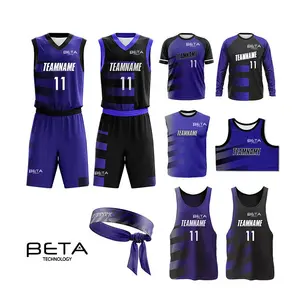 Wholesale Cheap Sublimation Custom Basketball Jersey Set Basket Ball Training Uniform Full Kit Design De