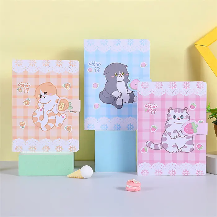 Рекламные подарки kawaii бумага письменные принадлежности B6 японский модный счастливый кот журнал блокнот планировщик для детей