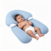 Oreiller apaisant en U de haute qualité, doux et respirant, anti-tête plate pour nouveau-né, pour berceau et poussette, oreiller de confort pour bébé