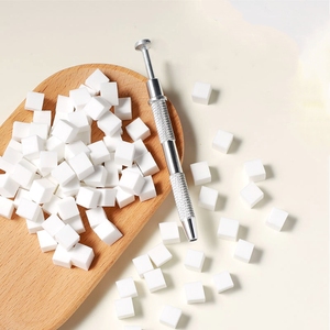 100ピース/バッグ新作ネイルアートミニ豆腐ブロックバッファスクエアホワイトスポンジグラデーションツールスクラッチペン付き - Product Image 1