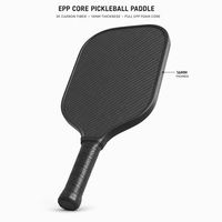 Raquette de paddle à long manche, équipement d'entraînement, protection des bords, poignée en caoutchouc, fibre de carbone brute, légère, qualité professionnelle