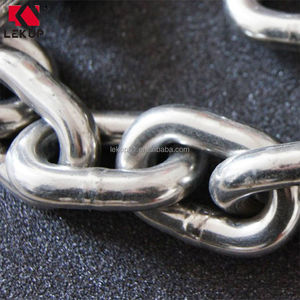 Cadena de servicio pesado Cadena de eslabones soldados a prueba de corrosión y herrumbre DIN766 Cadena <span class=keywords><strong>Likn</strong></span> de acero inoxidable - Product Image 3