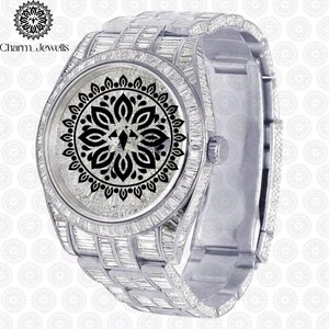 Montre en diamant écologique, montre de luxe pour les réunions d'affaires, les tenues formelles et les tenues décontractées, disponible à un prix abordable - Product Image 3