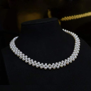 Handmade 14K Gold Filled Necklace 3.5-4mm Near Round High Luster Natural Freshwater Pearl <b>Choker</b> For Women Wedding Daily Jewelry - Product Image 3