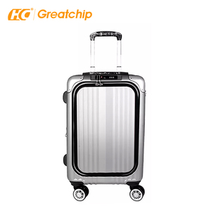 Valise trolley 100% aluminium, matériau PC pur, double verrouillage, extensible, pour ordinateur portable, avec roulettes - Product Image 2
