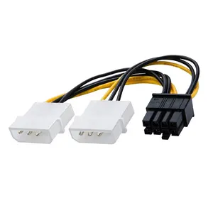 Dual 4 Pin Molex to 8-Pin PCIe Power Cable for ASUS, NVIDIA, AMD, EVGA GeForce,Gigabyte, Sapphire Video Graphics Card