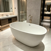 Baignoire autoportante moderne en acrylique Raison Premium pour adultes, avec certification CUPC et CE, pour usage en villa et hôtel RS306