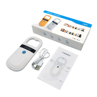 Mejor lector RFID FDX mini de baja frecuencia 134.2kHz con pantalla OLED y USB para microchip implantable en perros y gatos