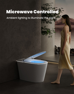 Toilette intelligente de haute technologie au design qatari avec télécommande, siège chauffant et lumière nocturne - Toilette connectée pour la maison intelligente - Product Image 4