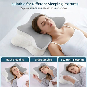 M Butterfly Design Orthopedic <b>Neck</b> Pillow for Cervical Vertebra Safe Memory Foam Slow Rebound Sleep Stress Release - Product Image 4