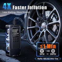 Ambull Factory 12V Rechargeable Battery 150 PSI Tire Inflator Portable Air Compressor with Digital Pressure Gauge for Car Tires