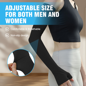 Manicotti a compressione per <span class=keywords><strong>braccia</strong></span> a punta aperta, traspiranti, unisex, a pressione graduata, per sollievo dal linfedema e uso multisport - Product Image 5