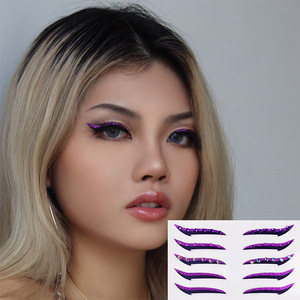 Autocollants pour les yeux Tiebeauty, adhésifs, pour paupières doubles, maquillage de scène, eye-liner pour fêtes avec strass - Product Image 5