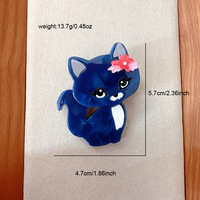 Bijoux à la mode acétate Animal chat forme revers broche broche coloré acrylique dessin animé chat broche pour femmes fille