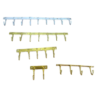 Nouveau Produit Accroche-Mural Déco Chambre Minimaliste Rangement Garage Crochets Métalliques Robustes à Fixation Murale Crochets Muraux Chrome pour Cuisine
