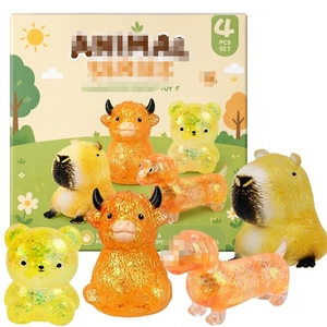 Alivia el estrés, caramelos de malta, Niu Niu para apretar y amasar, música, alivio del estrés, purpurina con polvo dorado, juguete nuevo y único - Product Image 1