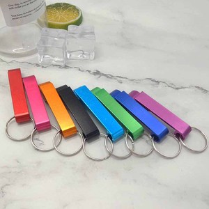 Porte-clés mini écologique personnalisé avec logo, ouvre-bouteille créatif en aluminium, échantillon gratuit, marque YOUNIS, 1x6,5cm - Product Image 2