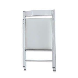 Sedia da pranzo bianca impilabile per appartamenti - Product Image 3