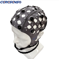 CERESENSO Headwear EEG Kain Komposit 74 Kanal Kepadatan Tinggi dengan Elektroda 12x6mm yang Dapat Dilepas untuk BCI ERP FNIRS Co Registration