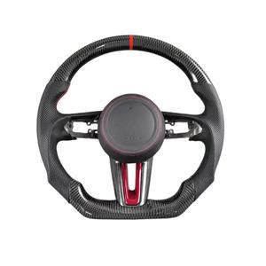 Volante de Cuero y Fibra de Carbono con LED Calefactable Personalizado para <span class=keywords><strong>Mazda</strong></span> 3, 6, CX-30, CX-3, 2019, 2020, 2021, 2022, <span class=keywords><strong>2023</strong></span>, 2024, 2025, 2026 - Product Image 3