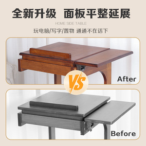 Multi Function Wooden <b>Sofa</b> <b>Side</b> <b>Table</b> With Storage Shelf For Living Room Bedroom Home Use - Product Image 4