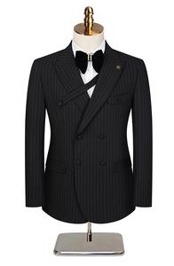 2 pezzi giacca <span class=keywords><strong>uomo</strong></span> pantaloni abiti da sposa affari XS- <span class=keywords><strong>3XL</strong></span> strisce aderenti abiti da <span class=keywords><strong>uomo</strong></span> - Product Image 5