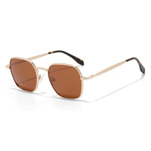Gafas de Sol Cuadradas de Metal con Montura Completa Negra, Protección UV400, Unisex, Estilo Adulto - Product Image 4